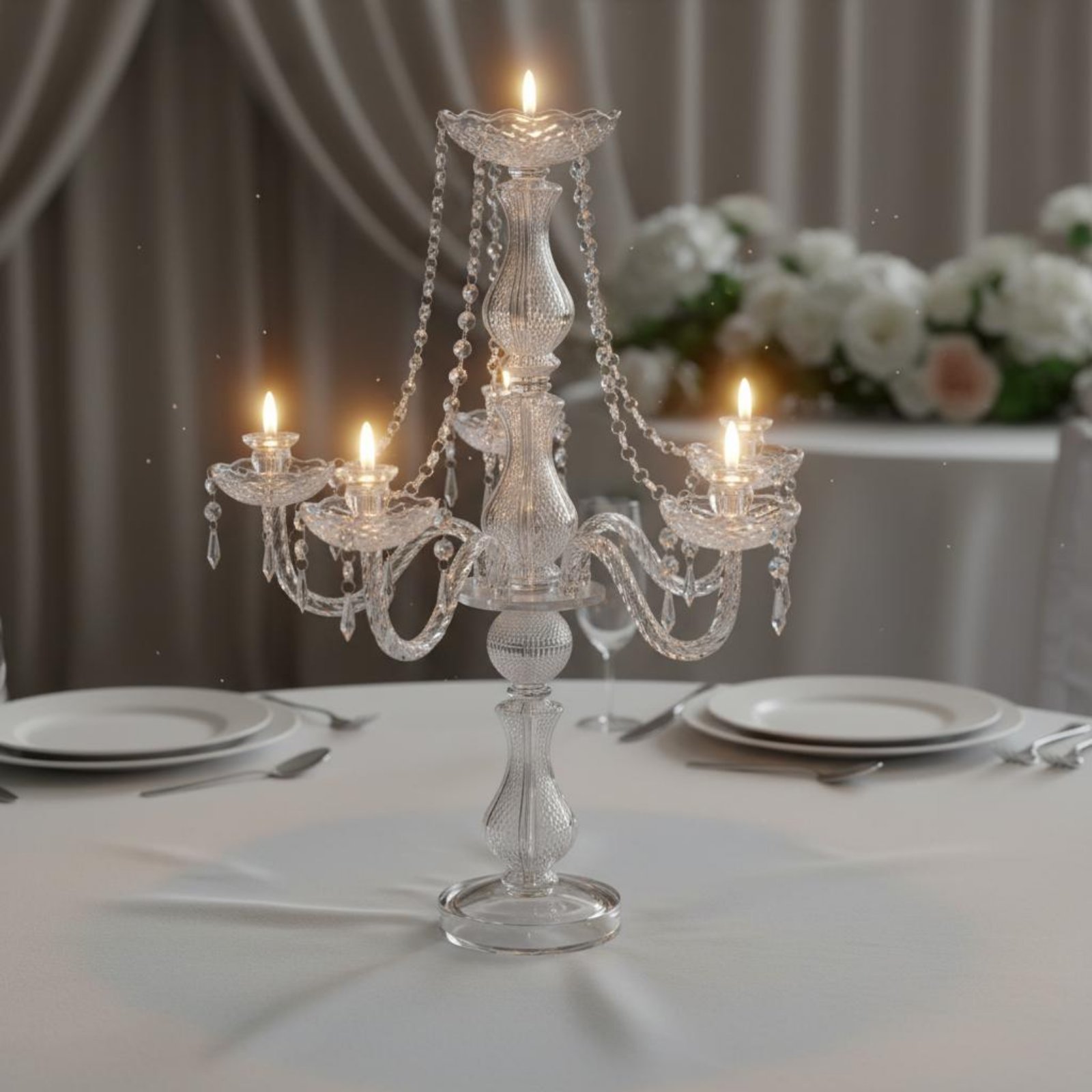 Scented Candle Luxury - Kristallen kandelaar, elegante bruiloftskandelaar, kristallen kaarsenhouder,