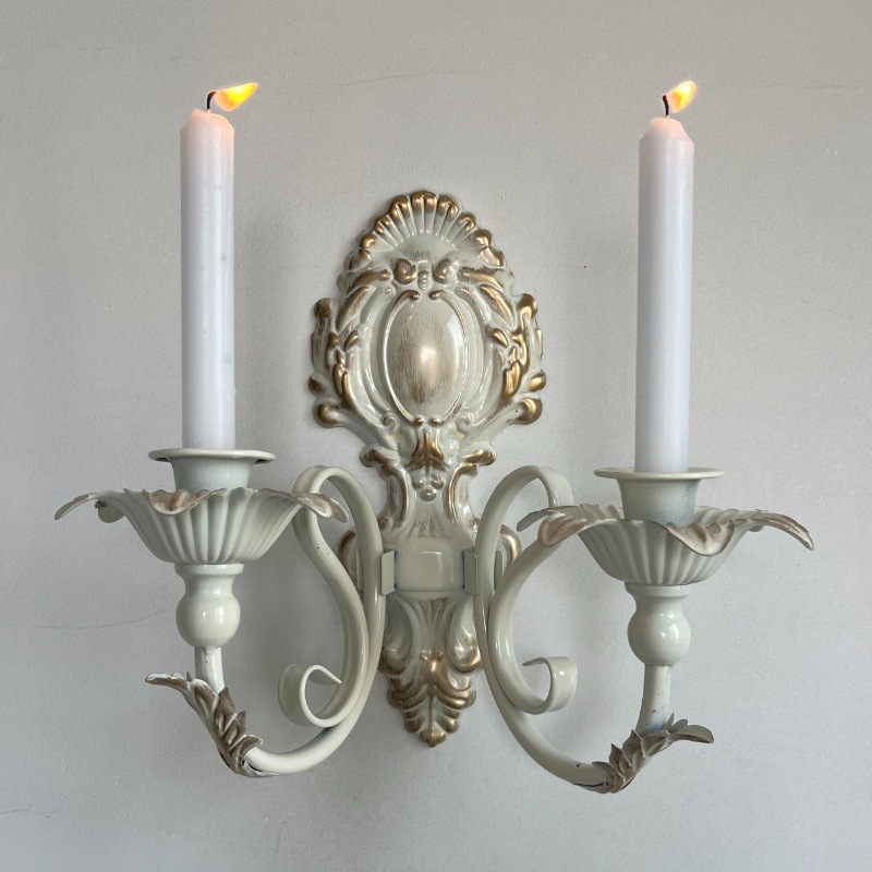 Scented Candle Luxury - Ijzer antieke wandgemonteerde kandelaar nostalgische wanddecoratie