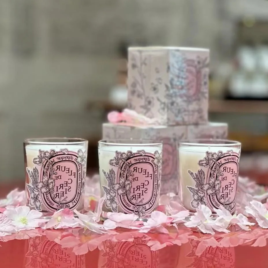 Scented Candle Luxury - Romantische Limited Diptyques Kaarsen Sakura Geparfumeerde