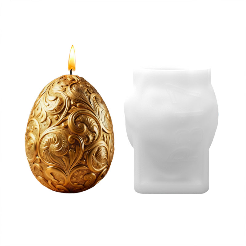 Goudkleurige barokke eierkaars - Scented Candle Luxury recensie en prijs