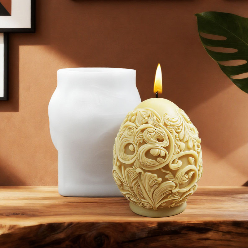 Goudkleurige barokke eierkaars - Scented Candle Luxury recensie en prijs